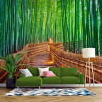 Bambu Ormanı Manzaralı Duvar Kağıdı