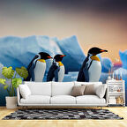 Kutuplar ve Penguen Manzaralı Duvar Kağıdı