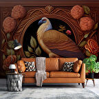 Tavuskuşu Tablo Görünümlü Duvar Kağıdı