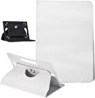 Hometech Alfa 7MRC Universal Standlı Premium Tablet Kılıfı Beyaz
