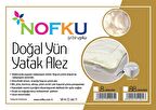 Nofku Doğal Yün 160 x 200 Su Geçirmez Alez Beyaz