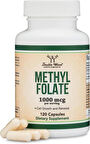 Double Wood Methylfolate 1,000mcg, 120 Caps Methylated Folate More Active Form of Folate Than Folic Acid