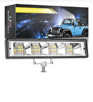 Point Off Road 12-24V Oto Gündüz LED Bar 6 Inç 24 LED Çift Renk Beyaz Sarı Çalışma ve Sis Lambası