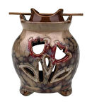 Seramik Lale Çiçek Tasarımlı Buhurdanlık