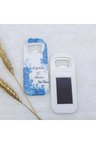 30 Adet Mavi Çiçek Baskılı Dikey Açacak Magnet 4,5x10,5 Cm Uv Baskılı Nikah Şekeri Nişan Hediyeliği-