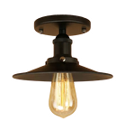 Dylight Retro Metal Dekoratif Siyah Tavan Plofyoner Avize Çap. 23 cm