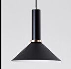 Dylight Retro Metal Siyah Dekoratif Rustik Kafe Mutfak Sarkıt Avize çap 30 cm