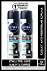 Nivea MEN Erkek Sprey Deodorant Black&White Invisible Fresh 150ml, 72 Saat Anti-perspirant Koruma, X2 Adet