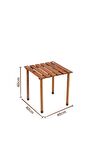 BAG THE JOY AHŞAP KATLANIR RULO KAMP MASASI / KAHVERENGİ (40*40*40)