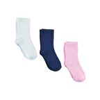 Civil Girls Kız Çocuk 3 'lü Çorap 2-12 Yaş Çorap Pembe