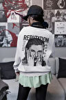 Taylor Swift Baskılı Unisex Oversize Reputation Sweatshirt