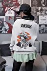One Piece Baskılı Unisex Oversize Anime Sweatshirt