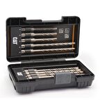 CAT DA03901 10 Parça Tungsten Karbür SDS-Plus Beton Matkap Uç Seti 