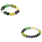 Tesbihane Küre Kesim Çoklu Doğaltaş Kombinli Çocuk-Genç Şifa Bilekliği(4lü Set)