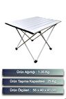 Kamp Masası Piknik Masası Balkon Masası Hafif Taşınabilir Çok Amaçlı Katlanır Alüminyum Kamp Masa