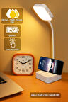 Şarjlı Masa Lambası Dokunmatik Ders Çalışma Kitap Okuma Gece Lambası 3 Farklı Işık Akrobatik Beyaz
