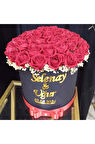 41 Güllü Silindir Kutuda Gerçek Görünümlü Yapay Kadife Gül Kız Isteme Buketi 41 Kere Maşallah