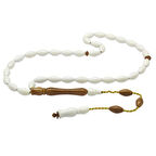 Sistemli Arpa Kesim Cilalı Kuka Kombinasyonlu Deve Kemiği Tesbih