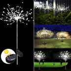 2'li Güneş Enerjili 150 LED Solar Bahçe Lambası  2 Modlu, Dış Mekan Dekoratif Aydınlatma