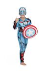 Kaptan Amerika Kalkanlı Kaslı Çocuk Kostümü