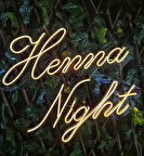 En Güzel Günde Henna Night Işıklı Neon Led Duvar Dekarasyon 45*60 cm