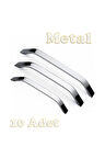 Eko Şahin Alüminyum Metal Lüks Modern Mobilya Çekmece Mutfak Dolabı Kulpu Krom 128mm (10 Adet)