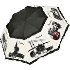 Eleven Siyah İstanbullu Katlanır Şemsiye