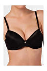Kadın Siyah Toparlayıcı Micro Soft Cup Sütyen
