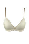 Kadın Soft Kaplı Desteksiz Taşlı Sütyen Ekru 9700 Diana