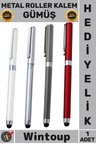 #Kalem Lüks Şık Kaliteli Dokunmatik Kurumsal Tasarım Hediye Metal Touchpen Roller Kalem Gümüş