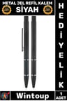#MetalKalem Özel Lüks Tasarım Akıcı Rahat Yazım Kaliteli Ergonomik Şık Ofis Tipi Öğretmenler Günü Hediye Metal Süper Jel Refil Kalem SİYAH
