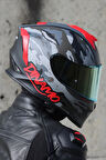 Dinamo Camo Siyah-Titanium-Kırmızı Kask