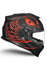 Dinamo Fighter Mat Siyah-Antrasit-Kırmızı Kask