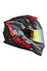 Dinamo Camo Siyah-Titanium-Kırmızı Kask