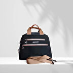 Şık Siyah Kahve Spor Günlük Çanta