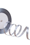 Saten Kurdele 2 cm 10 Metre Gri