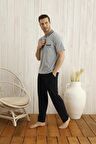 Kly Polo Yaka Erkek Pijama Takım 