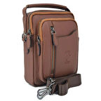 Erkek Taba Çok Bölmeli Çapraz Askılı El Ve Omuz Çantası 7007