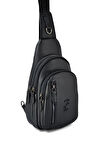 Erkek Siyah Ayarlanabilir Çapraz Askılı Omuz Çantası 7014