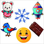 Çocuk Etiket Seti Sticker Yapıştırma Defter Masa Dolap Suluk V3