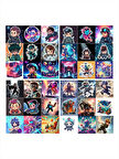 36 Adet Fantastik Erkek Çocuk Sticker Etiket Yapıştırma Defter