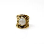 Doğal Taşlı Aytaşı Doğal Taşlı Hasır Model Ayarlanabilir Kadın Doğal Taşlı Yüzük