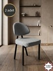 EVKO MOBİLYA Damla Sandalye, Mutfak Salon Sandalyesi, 2 Adet Sandalye, Metal Sandalye, Yemek Sandalyesi, Otel Cafe Restoran Sandalyesi