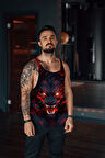 Tiger Flame Gym Fitness Tank Top Sporcu Atleti
