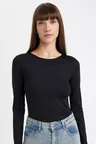 Slim Fit Basic Uzun Kollu Tişört