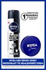 Nivea Creme 30ml ve MEN Erkek Sprey Deodorant Black&White Invisible Original 150ml, 72Saat Anti-perspirant