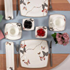 Karaca Fine Pearl Unique 26 Parça 6 Kişilik Kare İnci Kahvaltı Takımı