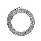 925 Ayar Gümüş 60 cm Spiga Model Erkek Zincir Kolye