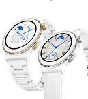 Gt3 Elite Elegance Smart Watch Unisex Akıllı Saat ( Deri ve Seramik ] Kordon Hediyeli