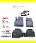 Peugeot Partner Tepee 2 2008-2019 Uyarlanabilir Universal Havuzlu Paspas